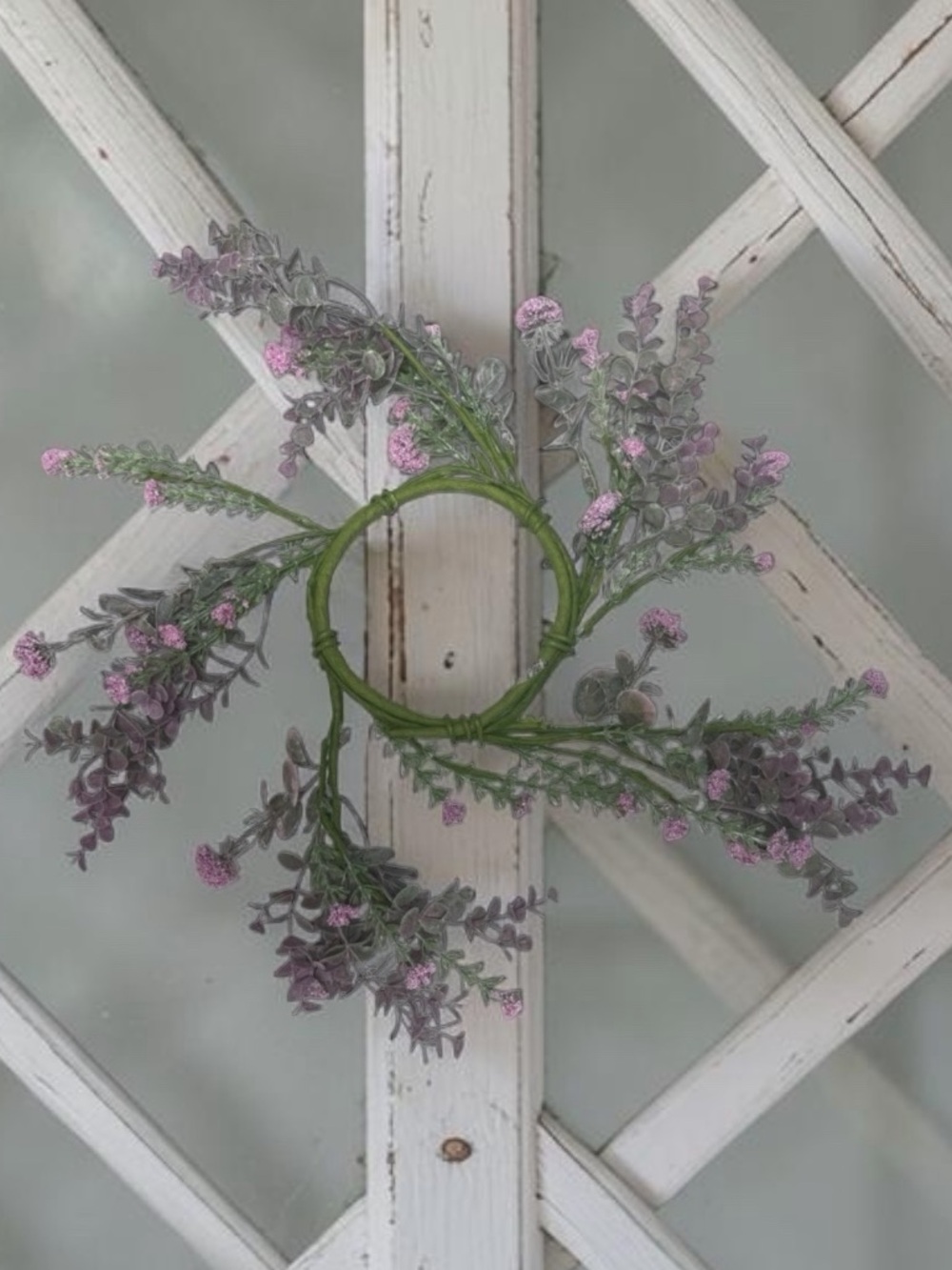 Floral Wreath with Purple and Green Accents- 5”